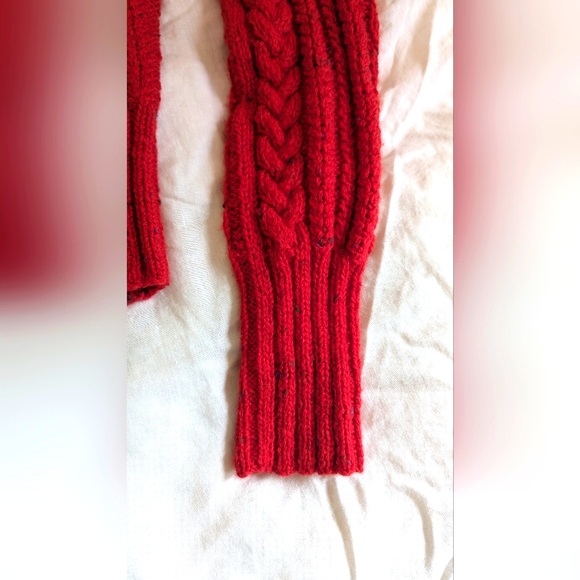 Doen Like New Audrey Cardigan in Red Sumac Wool Sweater Size Medium - Picture 10 of 11